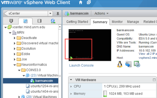 Launch VMWare Web Client